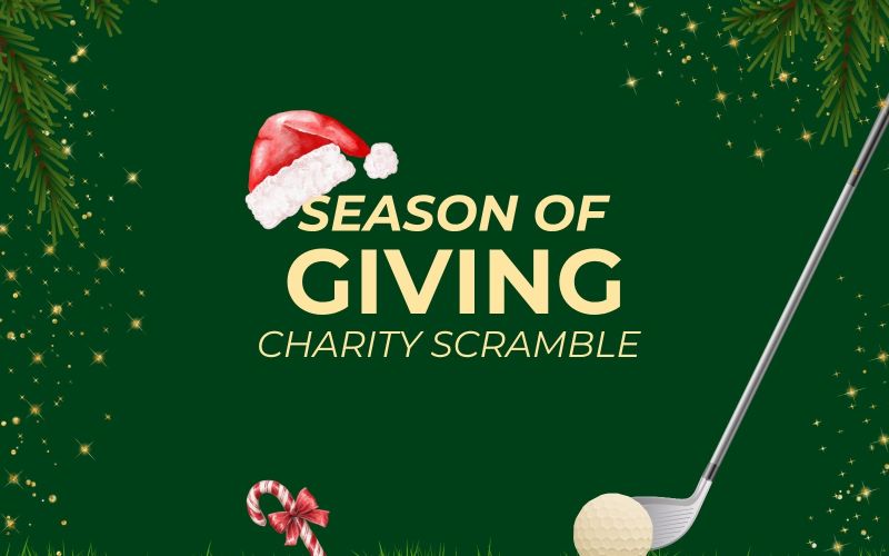 indoor golf charity scramble in Burlington